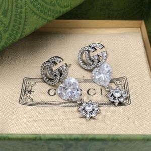 Gucci Heart Diamond Star Earrings
